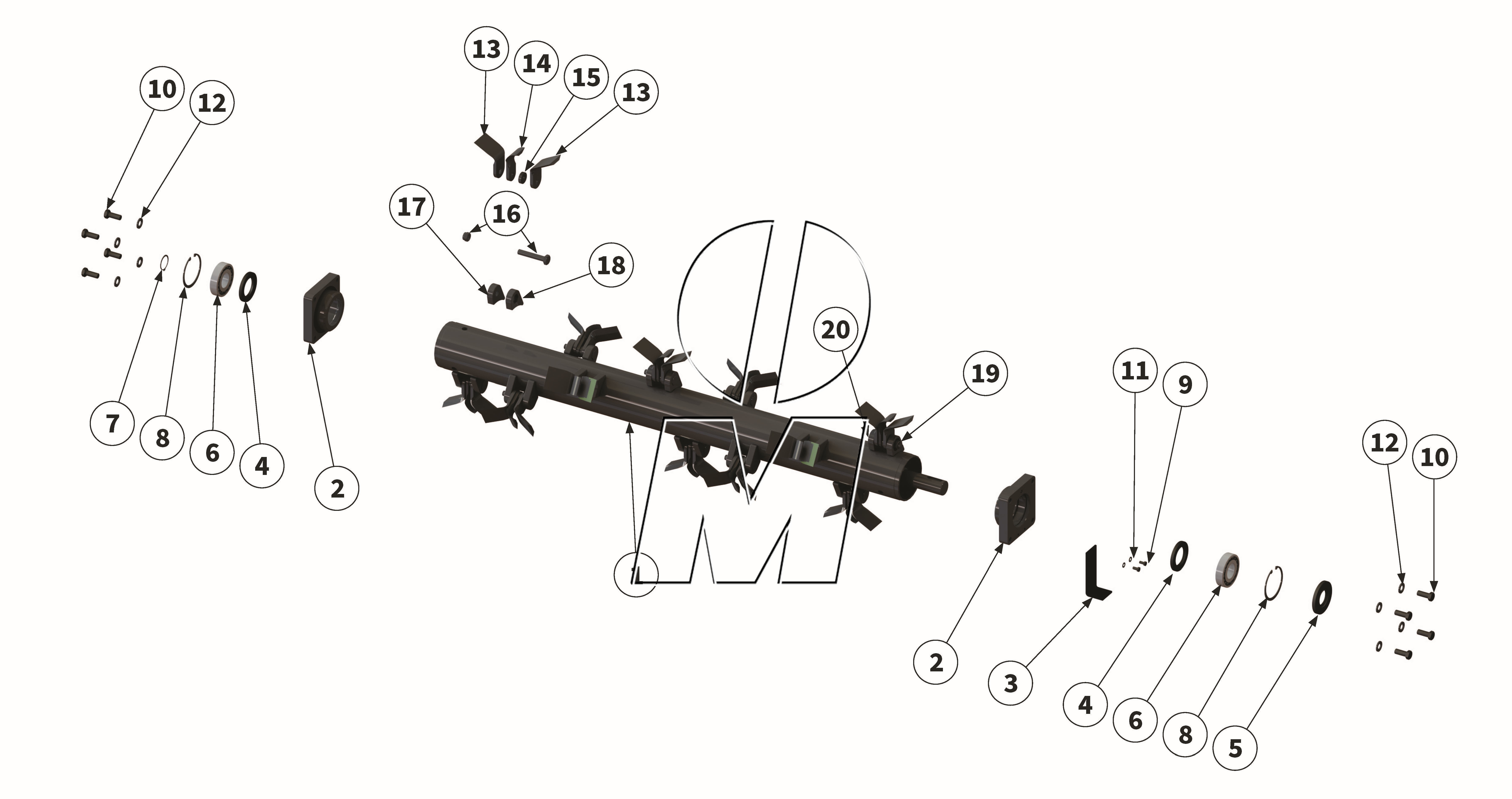 Zeichnung 12: Y-Messerrotor (P_HS_ET_23_WEL)