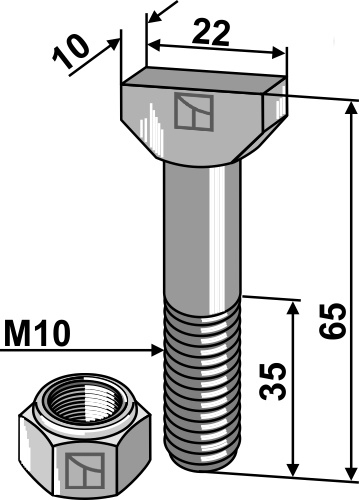 INDUSTRIEHOF Hammerkopfschraube